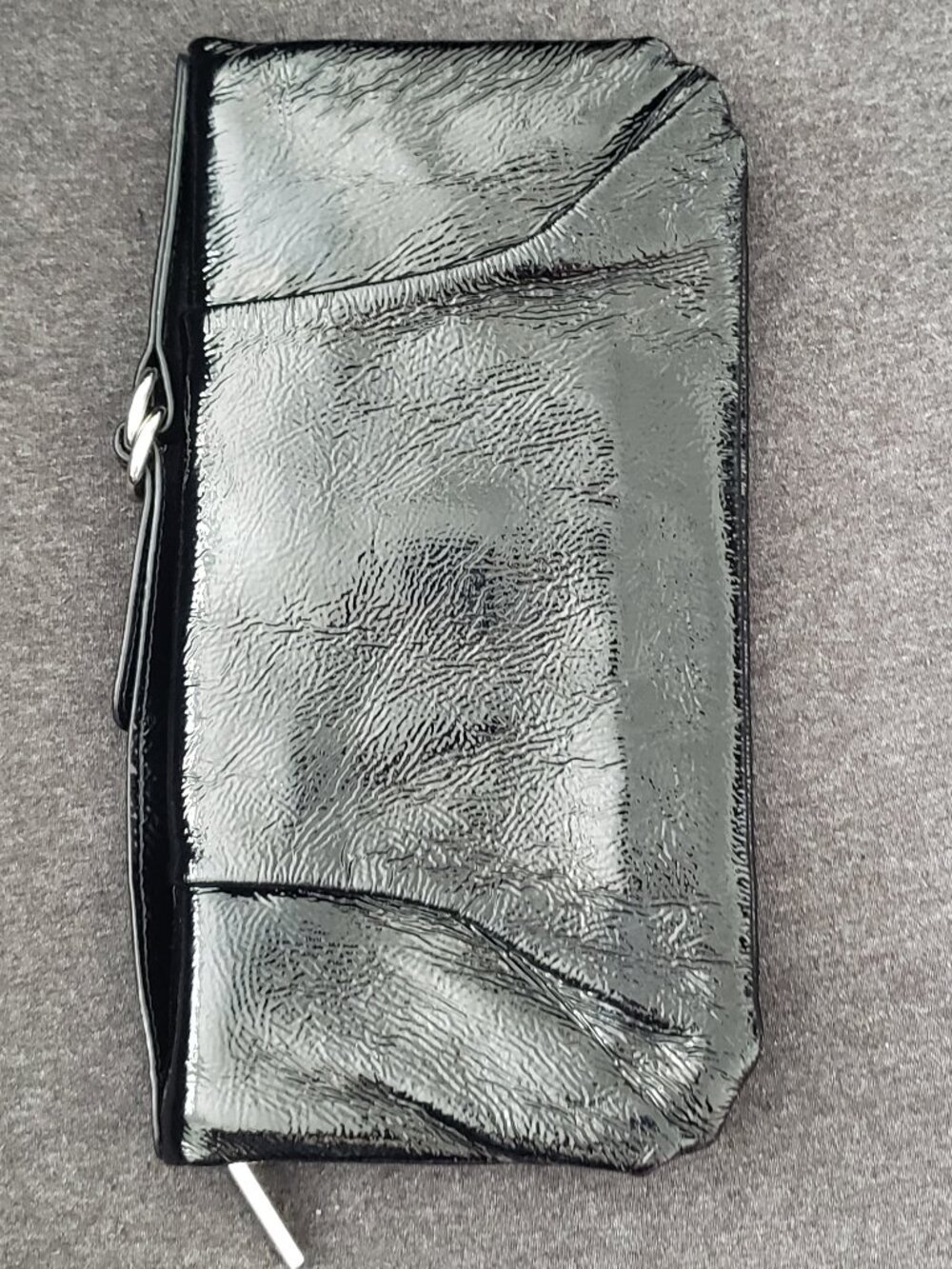HOBO- Black Patent Leather Clutch, 8 CC Slots